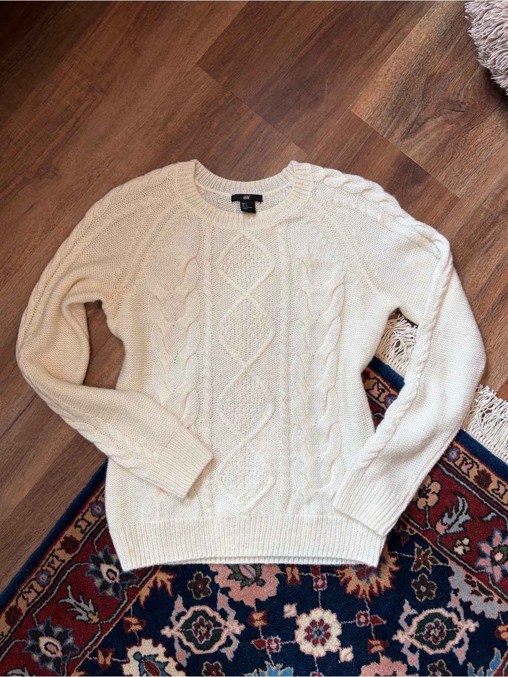 H&M Cream Cable Knit Sweater